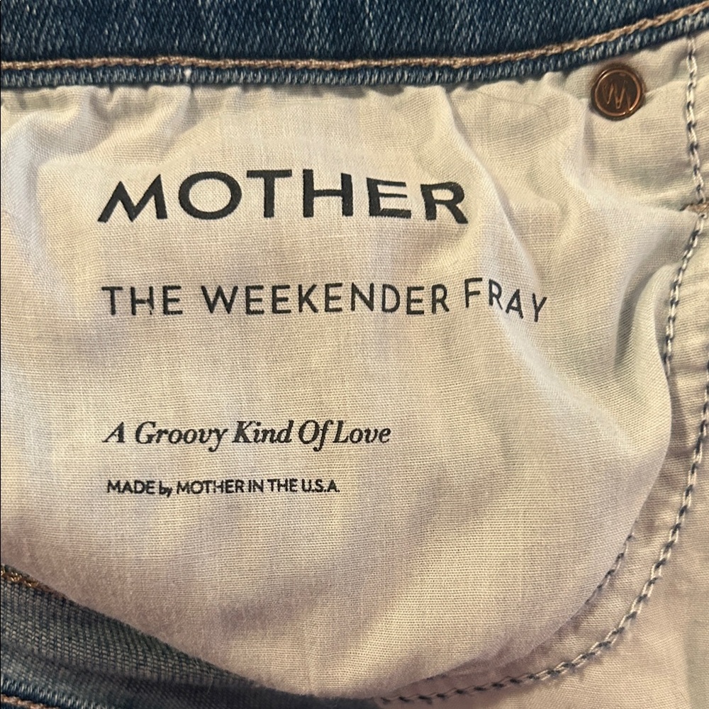 MOTHER The Weekender Fray Jeans - Blue